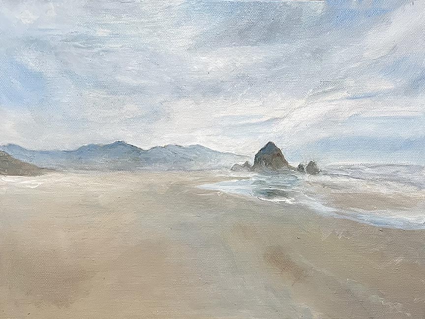 Above the high tide line, Haystack Rock is protected as part of the Oregon Islands National Wildlife Refuge